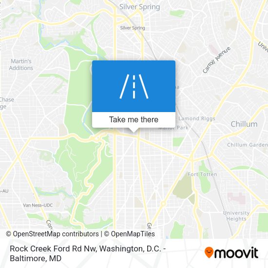 Rock Creek Ford Rd Nw map