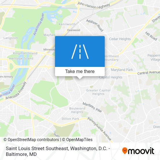 Mapa de Saint Louis Street Southeast