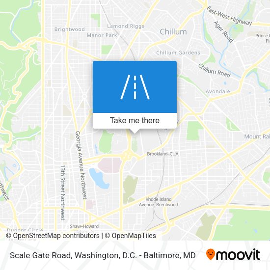 Mapa de Scale Gate Road