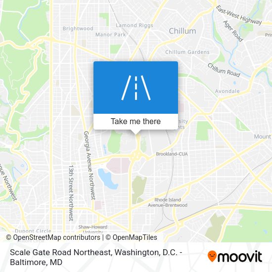 Mapa de Scale Gate Road Northeast