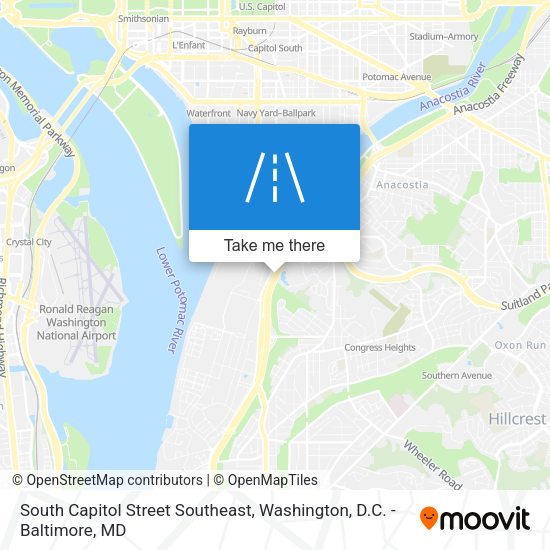 Mapa de South Capitol Street Southeast