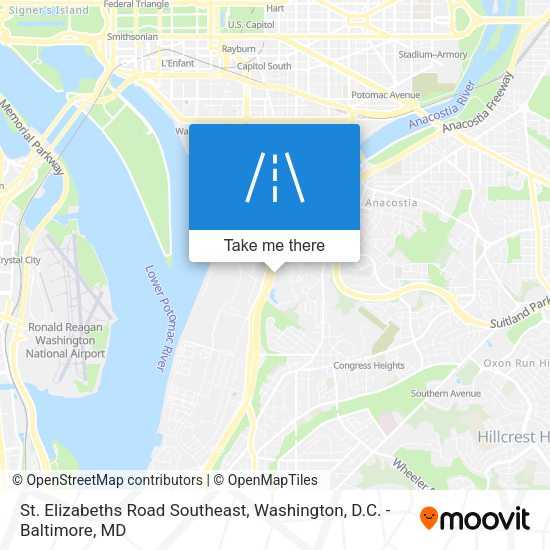 St. Elizabeths Road Southeast map