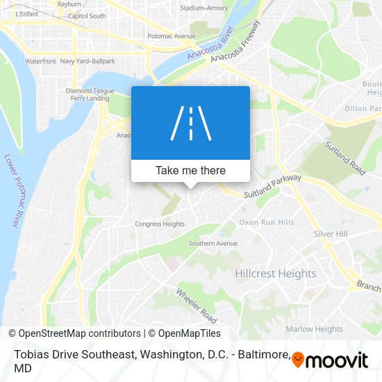 Tobias Drive Southeast map