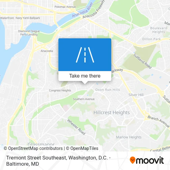 Mapa de Tremont Street Southeast