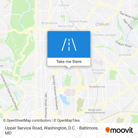 Upper Service Road map