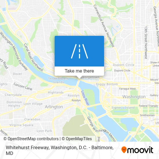Whitehurst Freeway map