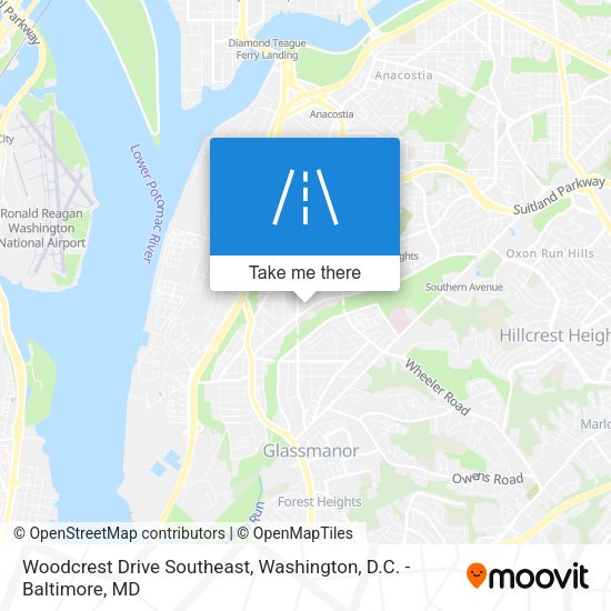 Mapa de Woodcrest Drive Southeast