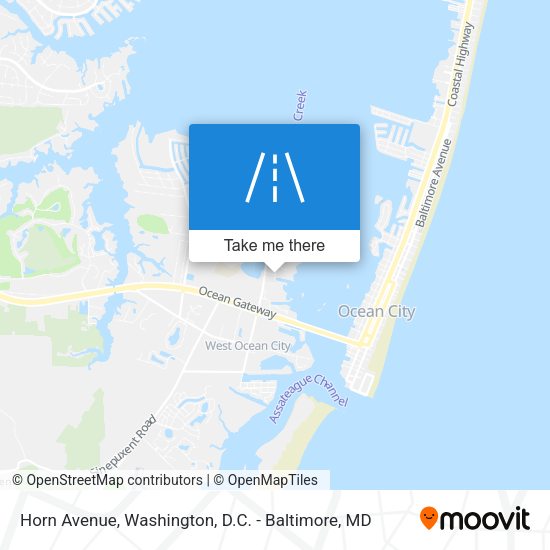 Horn Avenue map
