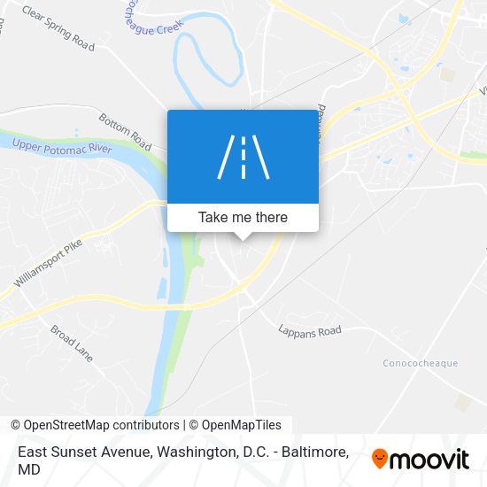 East Sunset Avenue map