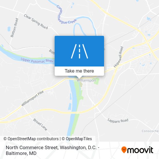 North Commerce Street map