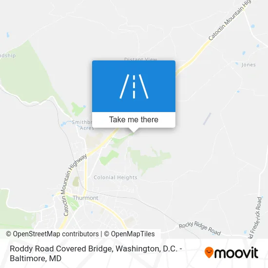 Roddy Road Covered Bridge map