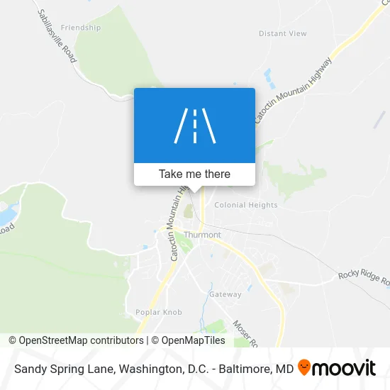 Sandy Spring Lane map