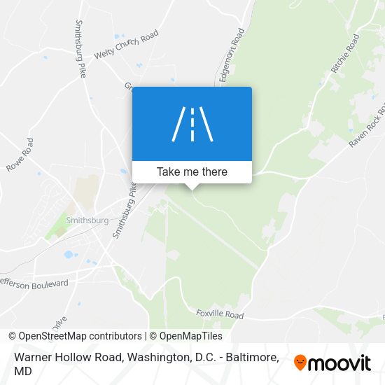 Warner Hollow Road map