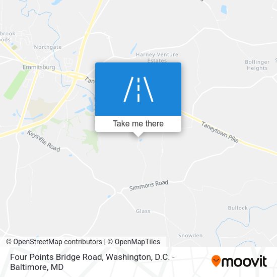 Four Points Bridge Road map