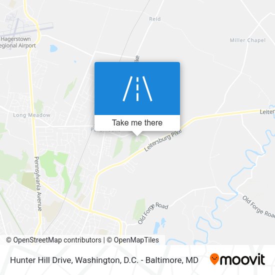 Hunter Hill Drive map