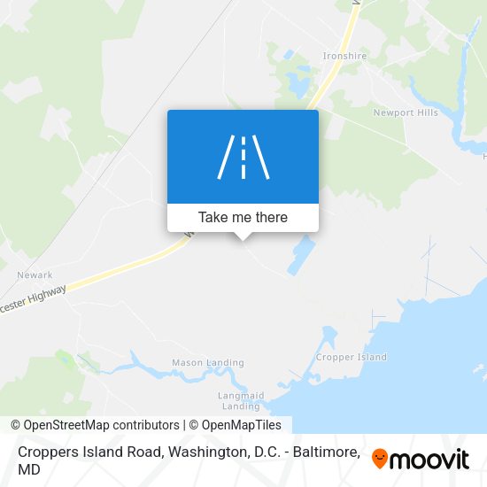 Croppers Island Road map