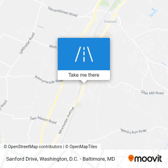 Sanford Drive map
