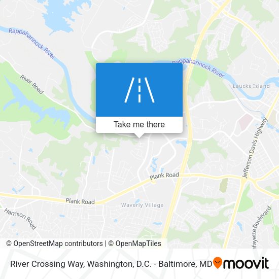 River Crossing Way map