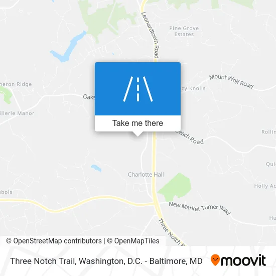 Three Notch Trail map