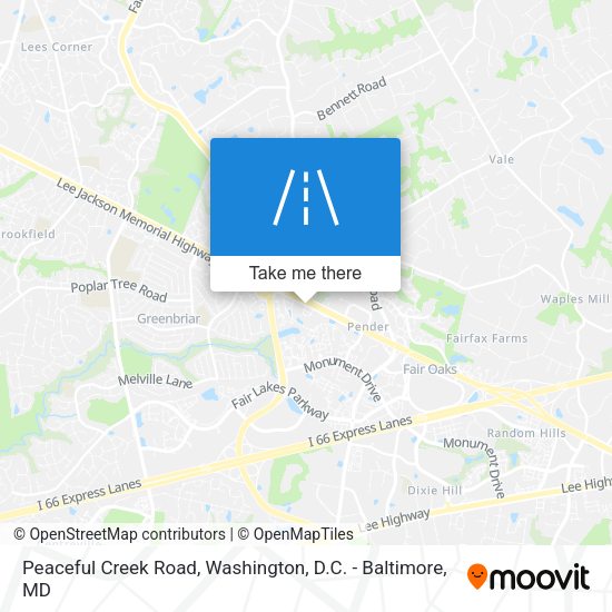 Peaceful Creek Road map