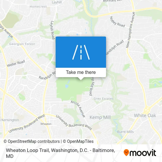 Wheaton Loop Trail map