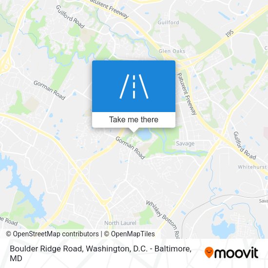 Boulder Ridge Road map