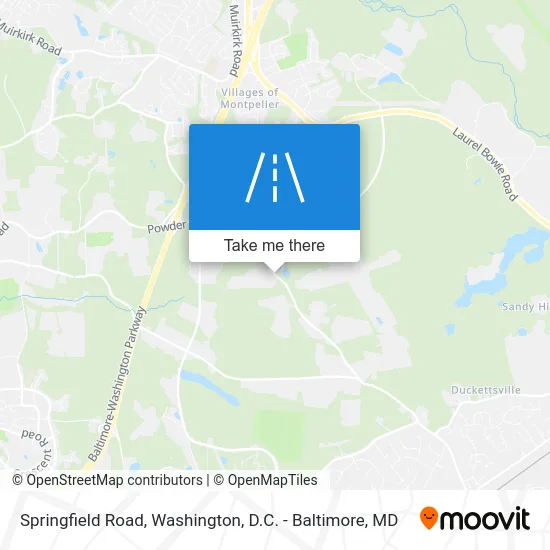 Springfield Road map