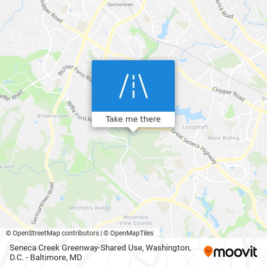 Seneca Creek Greenway-Shared Use map