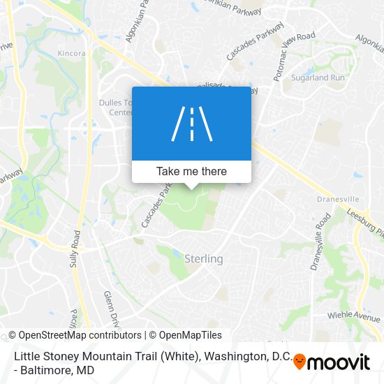 Little Stoney Mountain Trail (White) map