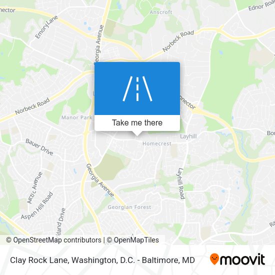 Clay Rock Lane map