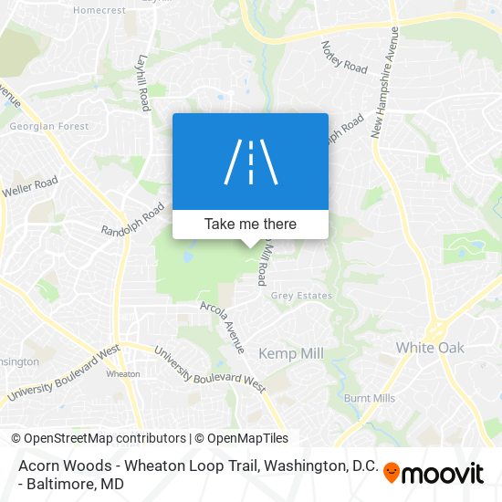 Acorn Woods - Wheaton Loop Trail map