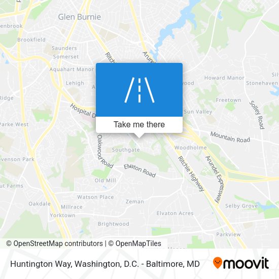 Huntington Way map