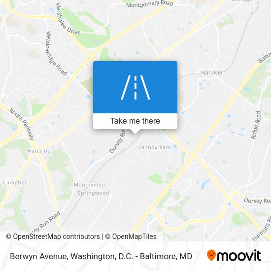 Berwyn Avenue map