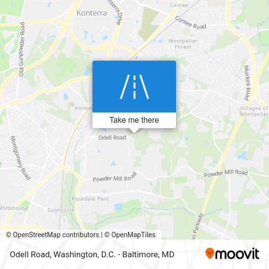 Mapa de Odell Road