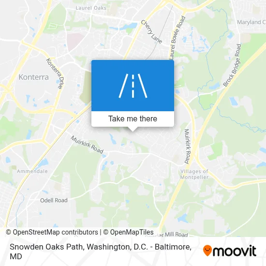 Snowden Oaks Path map