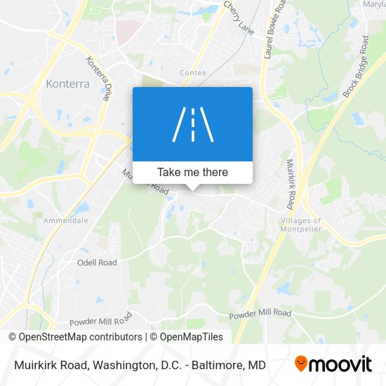 Muirkirk Road map