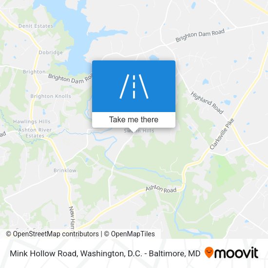 Mink Hollow Road map