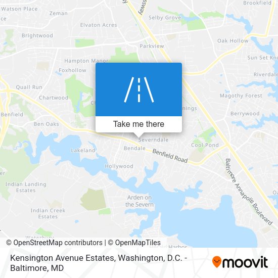 Mapa de Kensington Avenue Estates