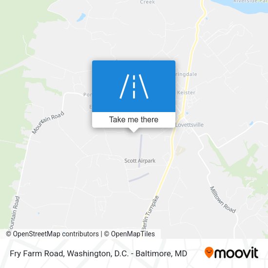 Fry Farm Road map