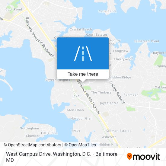 Mapa de West Campus Drive