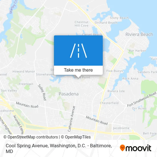 Cool Spring Avenue map