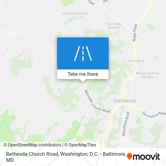 Bethesda Church Road map