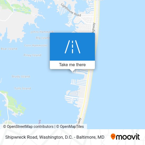 Shipwreck Road map