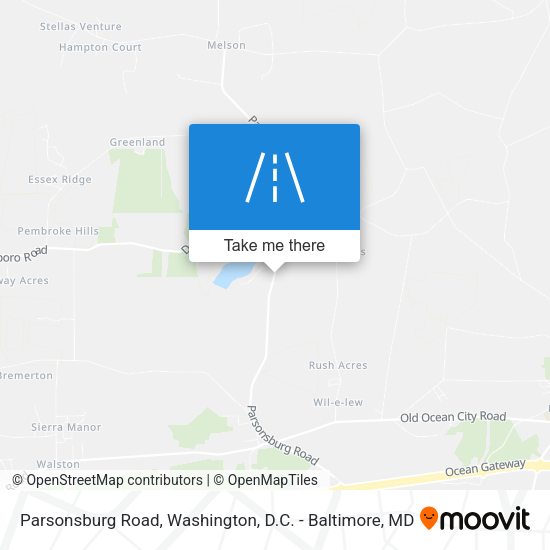 Parsonsburg Road map