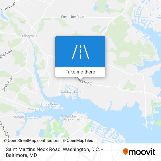 Mapa de Saint Martins Neck Road