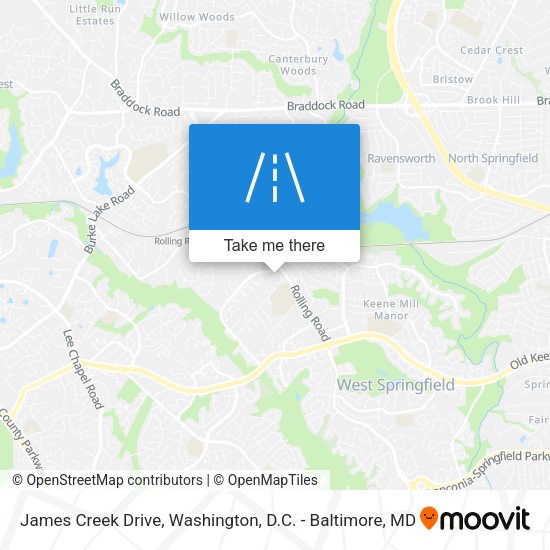 Mapa de James Creek Drive