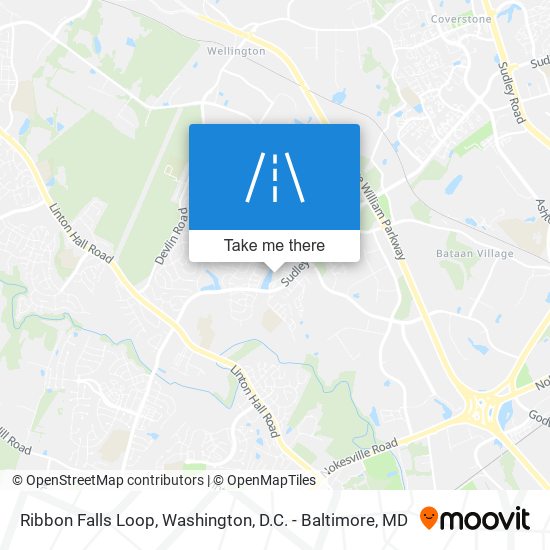 Mapa de Ribbon Falls Loop