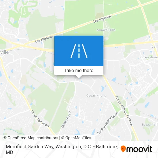 Merrifield Garden Way map