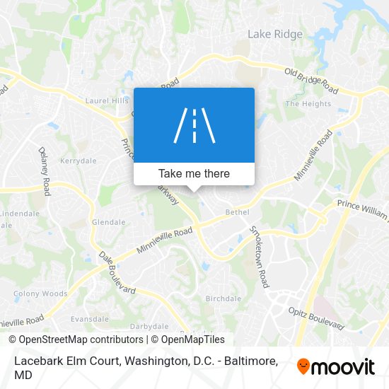 Mapa de Lacebark Elm Court
