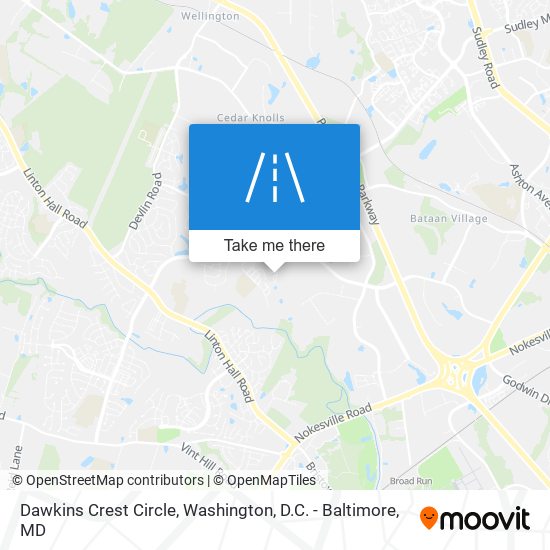 Dawkins Crest Circle map